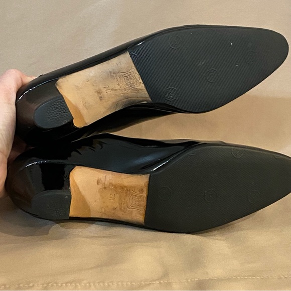 Silvia Fiorentina 7M Black Leather Heels - Picture 12 of 15